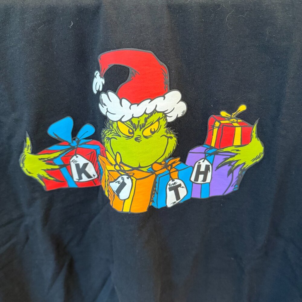 Kith x Dr. Seuss Grinch Holiday Graphic T Shirt Black Mens Large - Picture 3 of 9